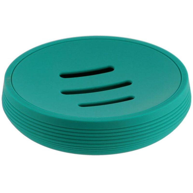 foto del prodotto porta sapone striscia abs gomma verde blu tendance