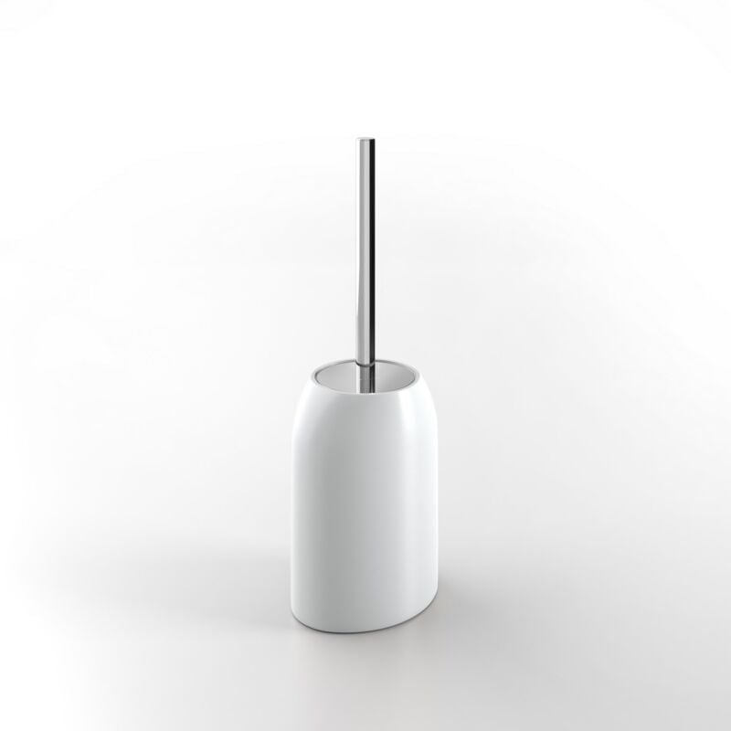 foto del prodotto porta scopino da terra wc toilette bagno bianco mod. bird