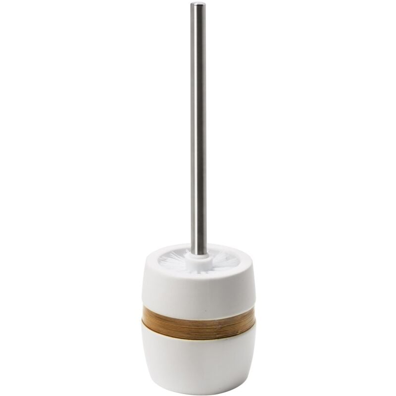 foto del prodotto porta scopino da terra wc toilette bagno bianco mod. maya