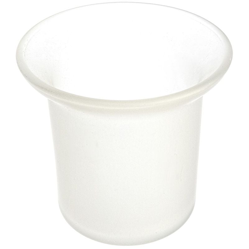 foto del prodotto porta scopino di ricambio per spazzole wc a muro in vetro satinato