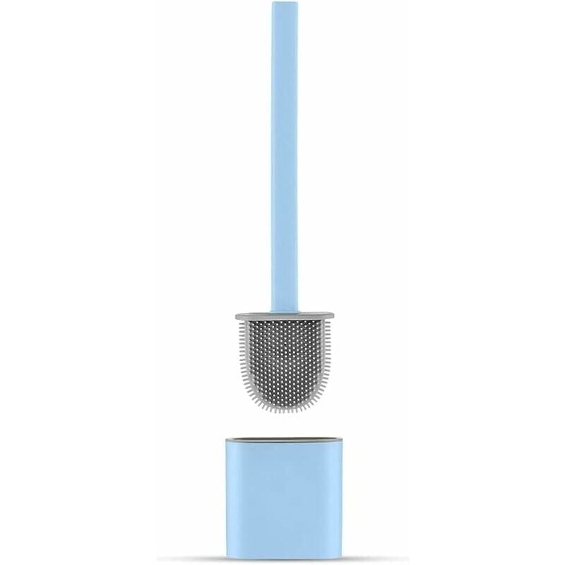 foto del prodotto porta scopino per wc in silicone, antigoccia, antibatterico, scopino per wc ventilato, asciugatura rapida, inodore, scopino per wc da