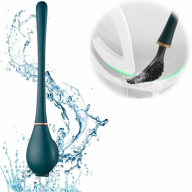 foto del prodotto porta scopino per wc in silicone, scopino per wc a parete, scopino per wc in silicone flessibile, scopino per wc da bagno con supporto ad asciugatura