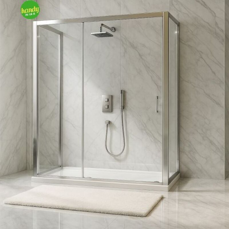 foto del prodotto porta scorrevole box doccia nilo silqua by mobo trasparente spess. 6mm h 195 x 116 120 cm