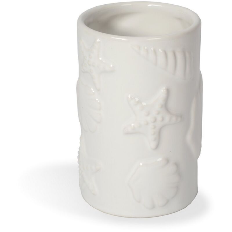 foto del prodotto porta spazzolini da appoggio bianco in ceramica mod. am lie - metaform