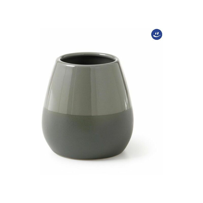 immagine 0 del prodotto porta spazzolini da appoggio in ceramica modello wilma dim. cm lxpxh 8,7x8,7x9 verde salvia gedy