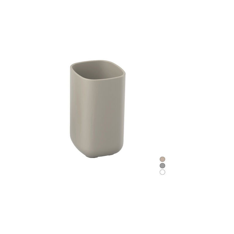 foto del prodotto porta spazzolini pod bianco cm 7 x h.11,5 x 7metaf