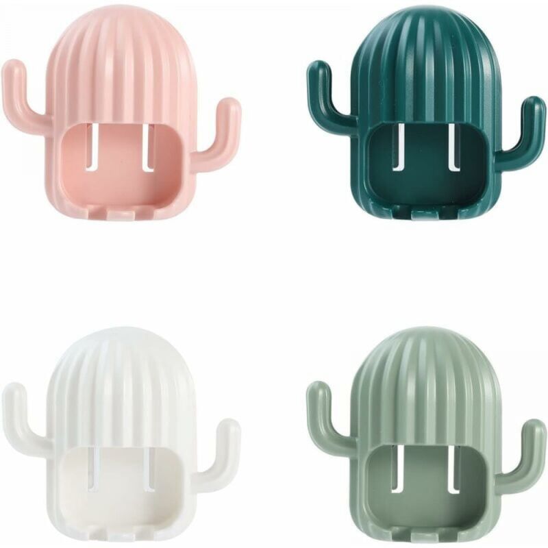 foto del prodotto porta spazzolino da denti da 4 pezzi, porta spazzolino da denti da parete, porta spazzolino elettrico 4 colori 