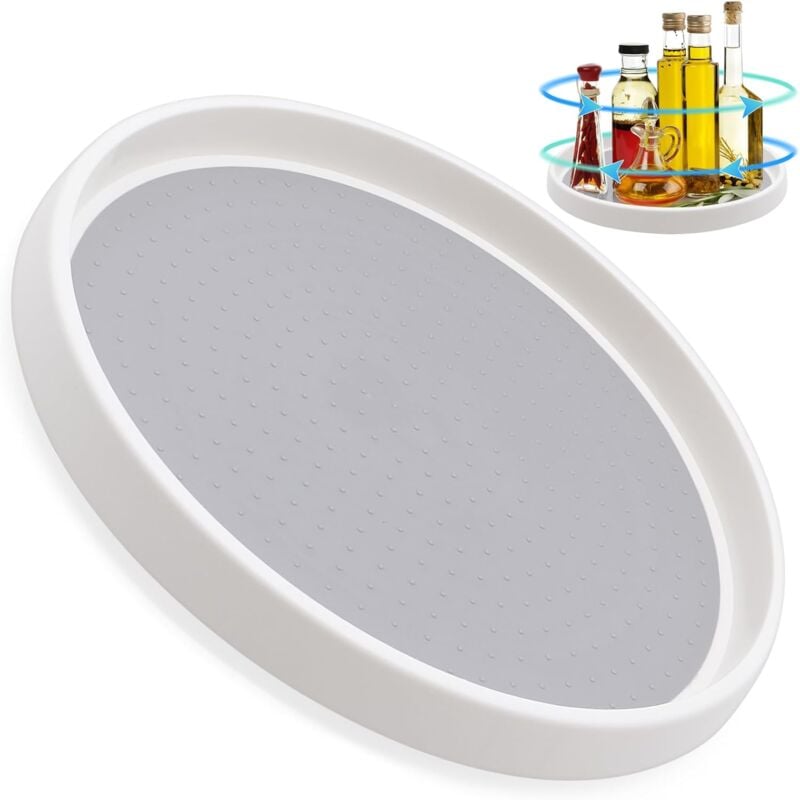 foto del prodotto porta spezie, porta spezie girevole, porta spezie in plastica antiscivolo per cucina, frigorifero e bagno 30 cm sollbry