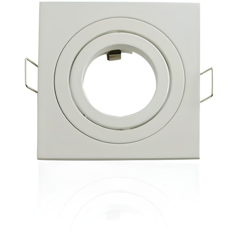 foto del prodotto porta spot bianco orientabile quadrato integrato