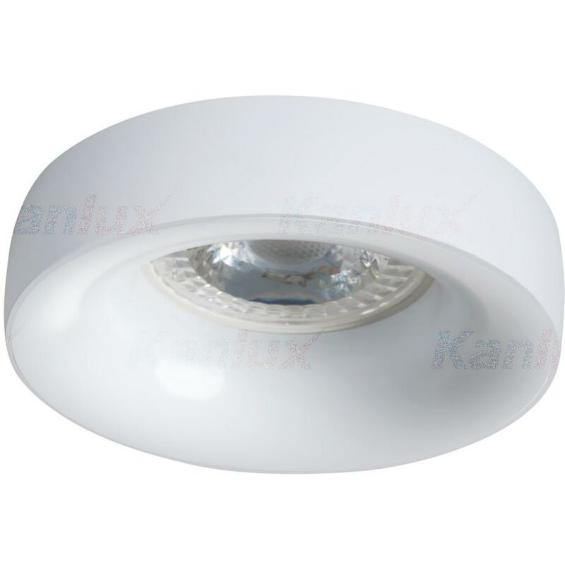 foto del prodotto porta spot integrato 70mm foratura rotonda bianco