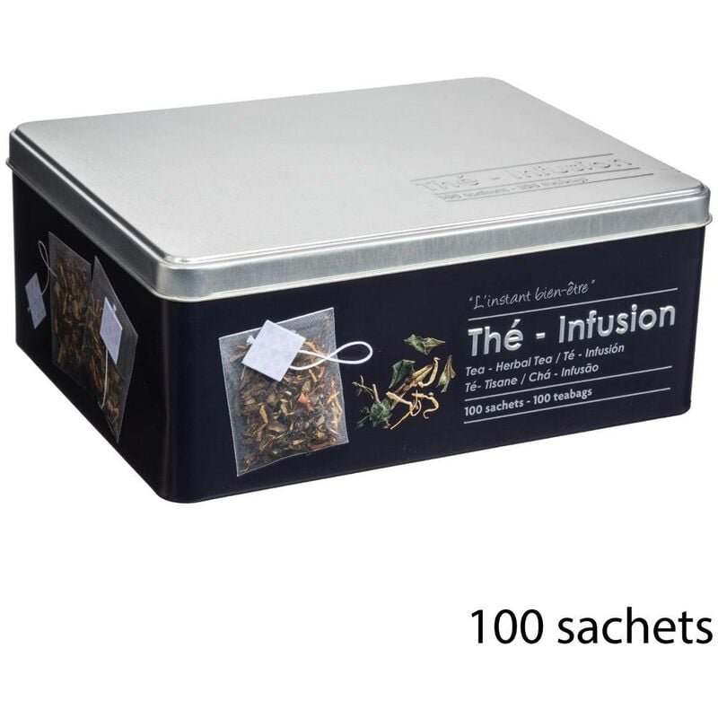 foto del prodotto porta t black edition con 100 bustine di t , nero 5five