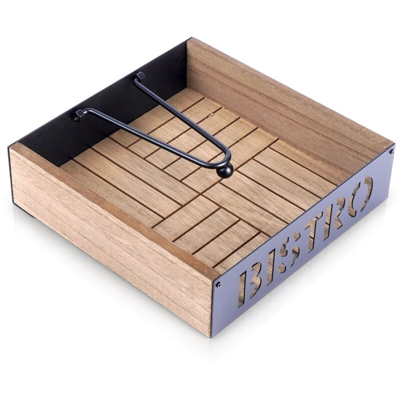 foto del prodotto porta tovaglioli bistro con pressa 18x18 cm