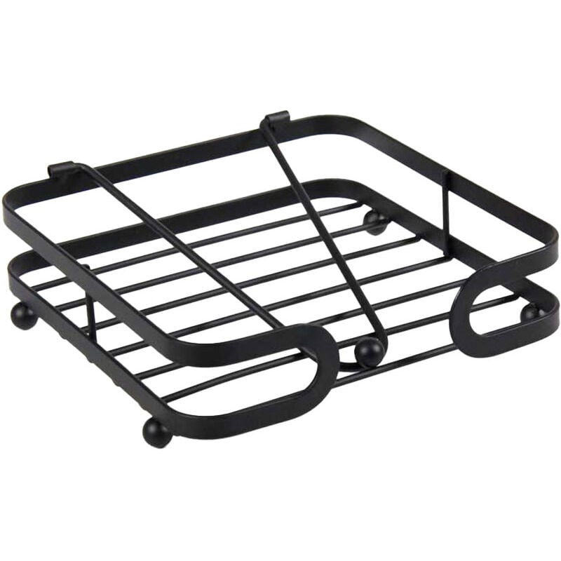 foto del prodotto porta tovaglioli clip in metallo 18x18x5 cm in colore nero