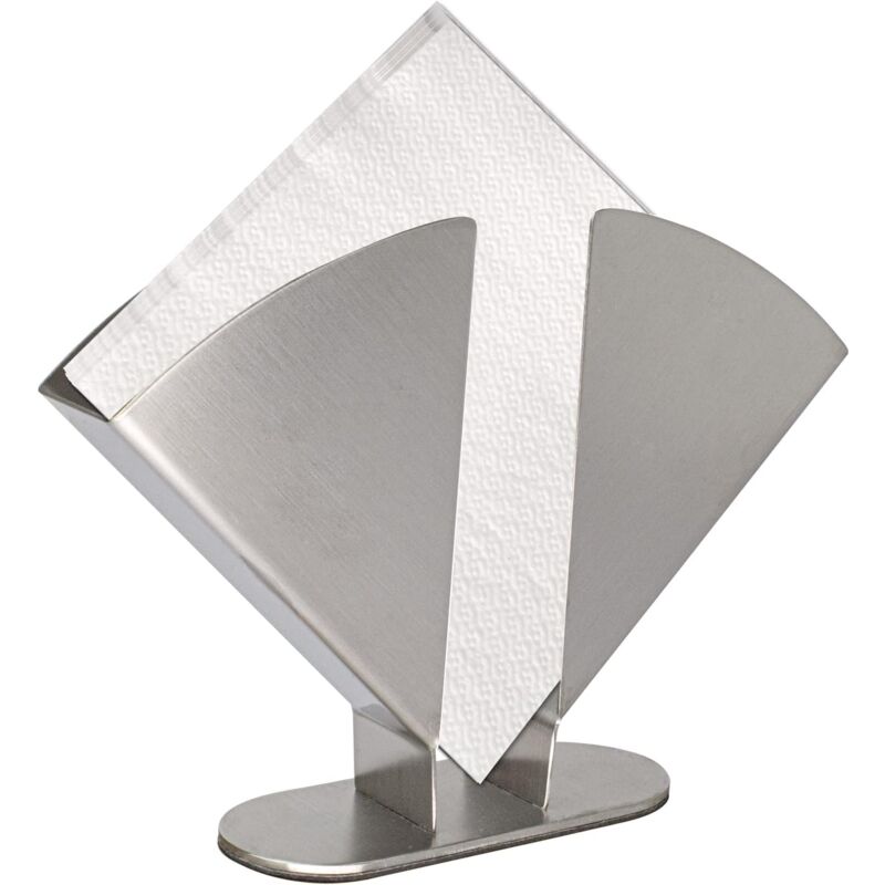 foto del prodotto porta tovaglioli, porta tovaglioli in acciaio inox, 20 x 15 x 3,6 cm, per tavolo da festa a casa, argento sollbry