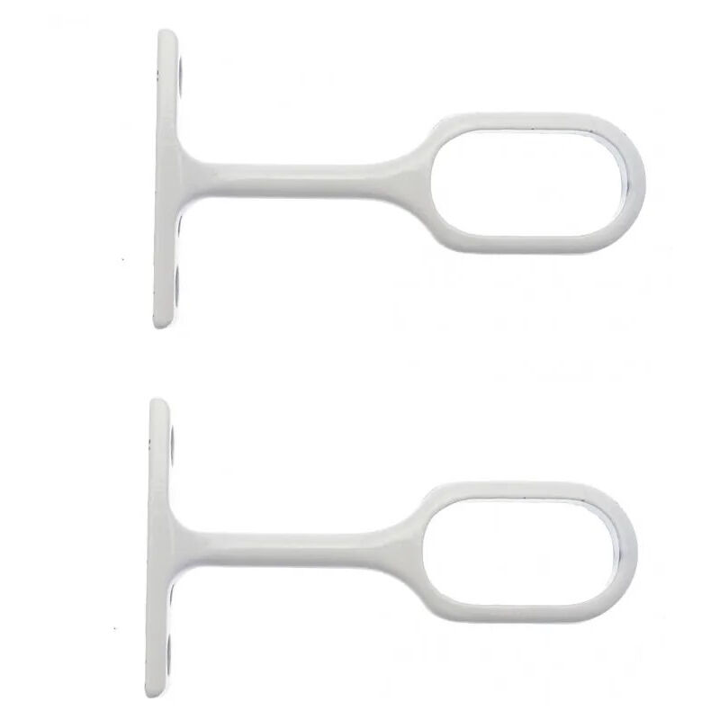foto del prodotto porta tubo ovale per armadio, 30x15mm, proiezione 55mm, bianco, 2 pezzi
