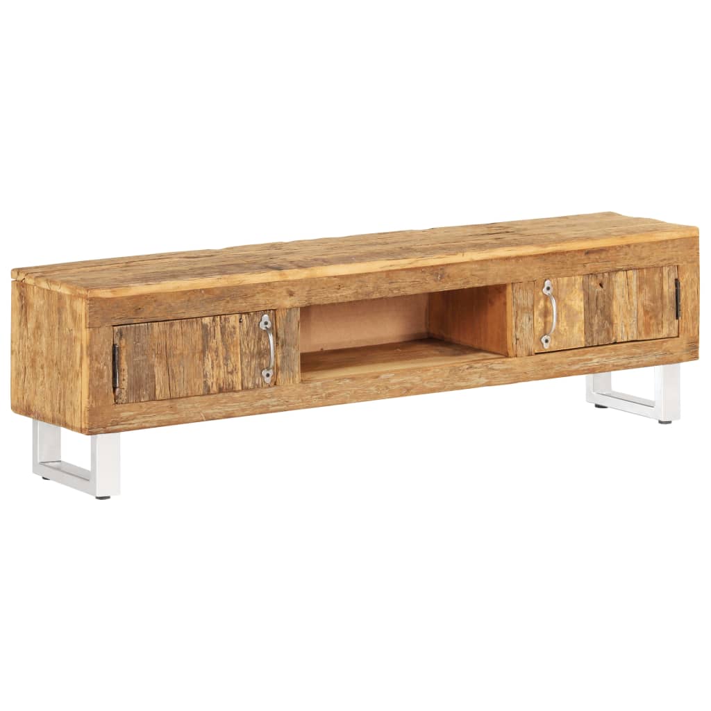 foto del prodotto porta tv in legno massello di recupero 140x30x40 cm cod mxl 20490