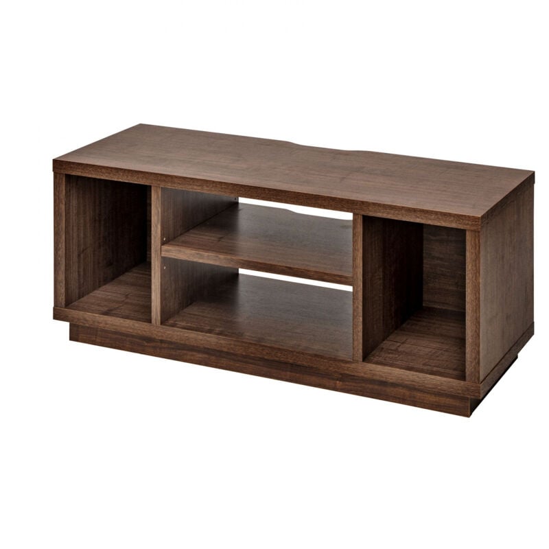 foto del prodotto porta tv mobile tv tv supporto in legno porta tv con ripiani aperti porta tv per tv da 43 pollici, legno massello, ufficio, soggiorno tv cabinet