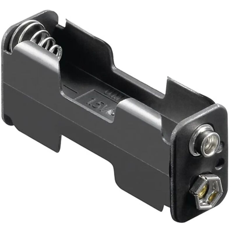 foto del prodotto portabatterie per 2 batterie stilo aa 57,5x26x16,6mm box contenitore