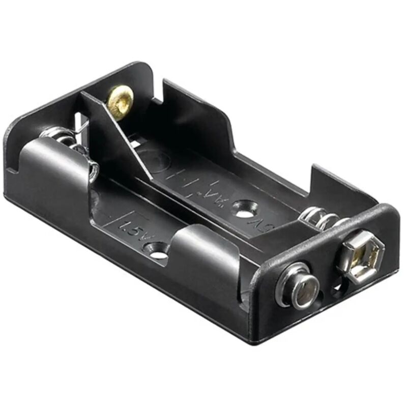 foto del prodotto portabatterie per 2 batterie stilo aa 58 x 32 x 14,5 mm box contenitore