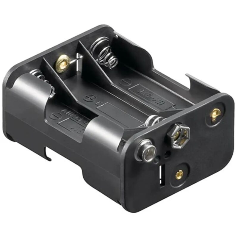 foto del prodotto portabatterie per 6 batterie stilo aa 58x45x28mm box batteria