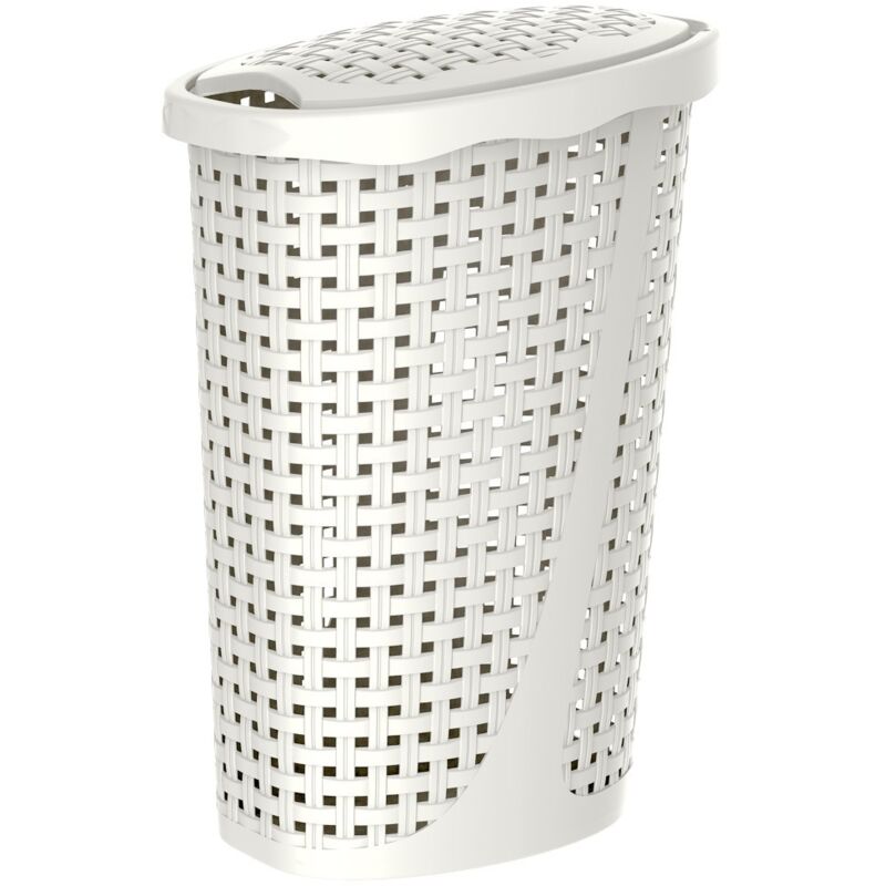 foto del prodotto portabiancheria cesta biancheria litri 43 paglia 60x40x32 cm panna bama