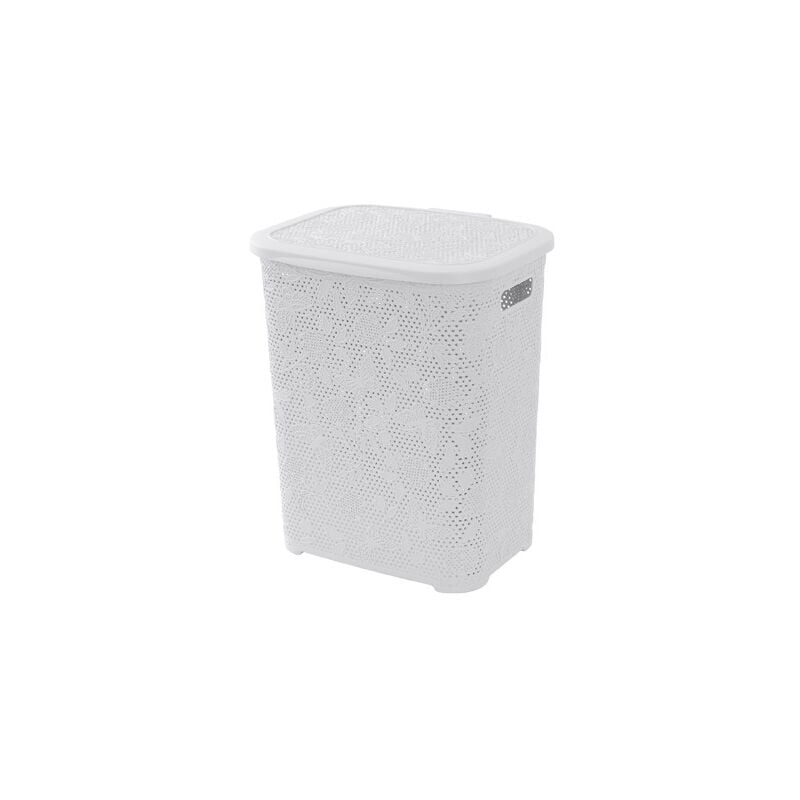 foto del prodotto portabiancheria in plastica 50 lt bianco