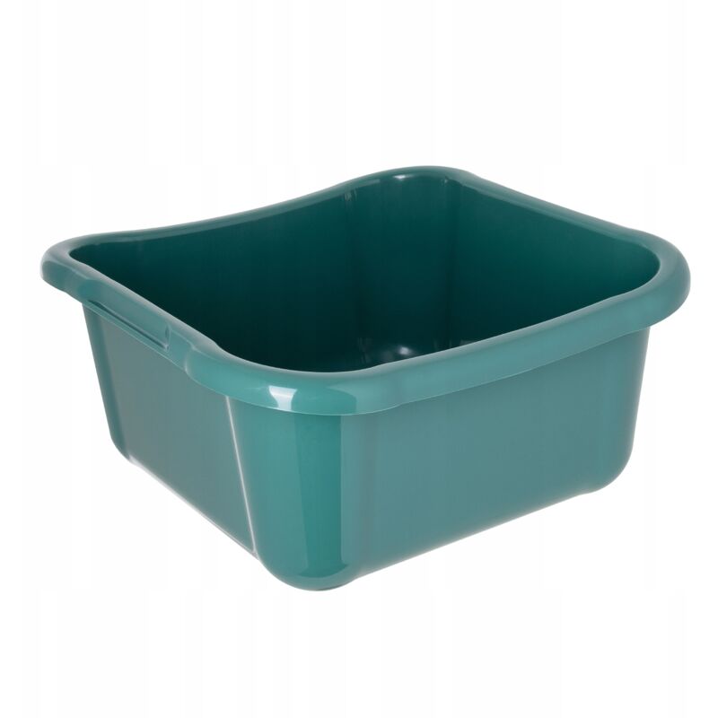 foto del prodotto portabiancheria rettangolare, robusto, con comode maniglie, contenitore portaoggetti, contenitore per pulizia compatto, verde, 12 l kadax