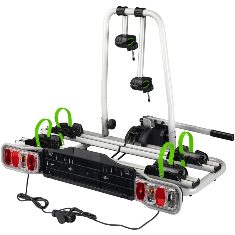 foto del prodotto portabici auto universale per 2 biciclette, porta bici per auto pieghevole, portata max 60 kg, con protezione antifurto wiltec