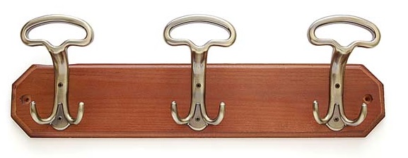 foto del prodotto portabiti legno lady 3 posti ottonato