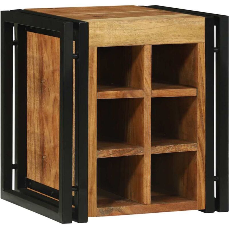 foto del prodotto portabottiglie 34.5x35x39 cm legno massello di acacia vidaxl