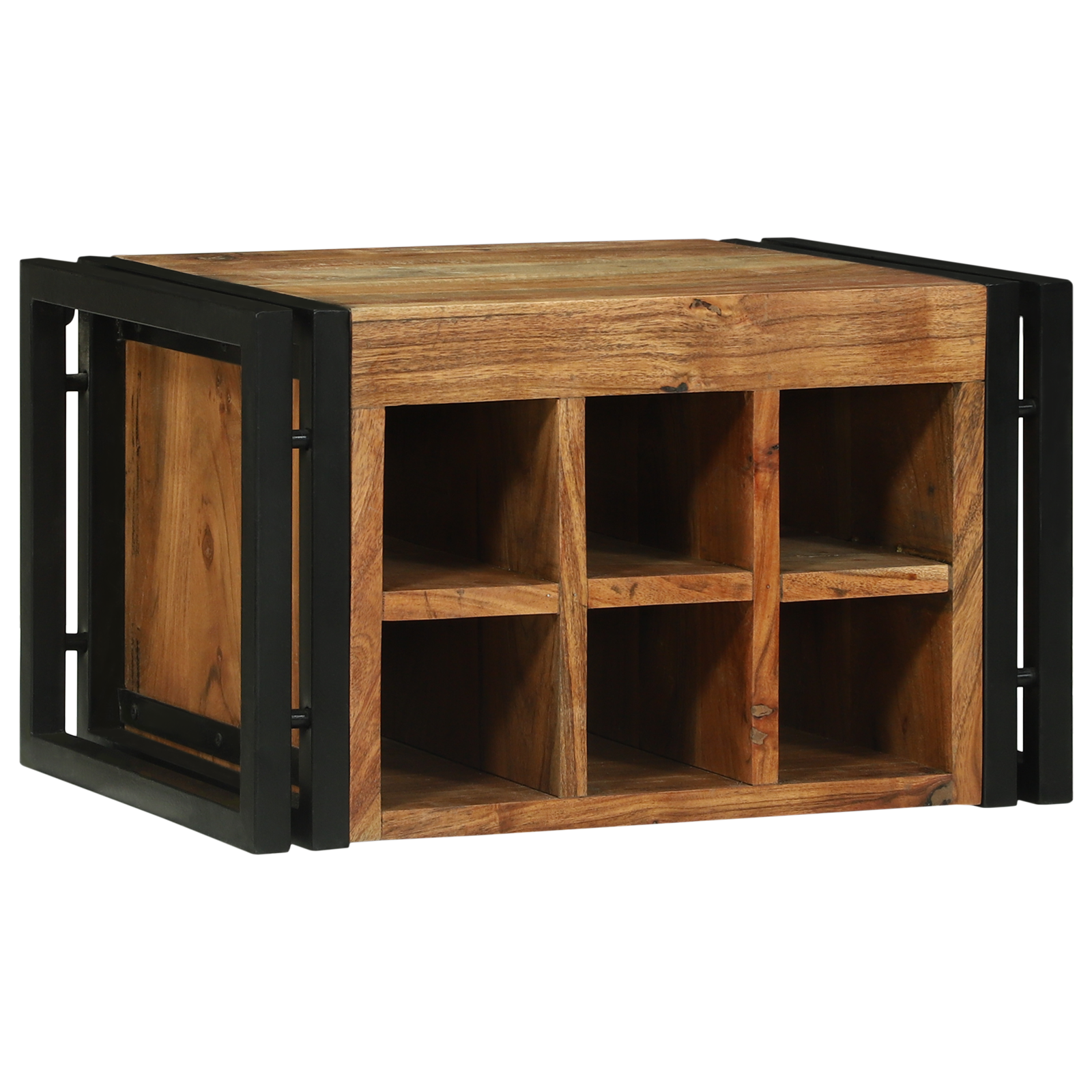 foto del prodotto portabottiglie 46x35x27.5 cm legno massello di acacia