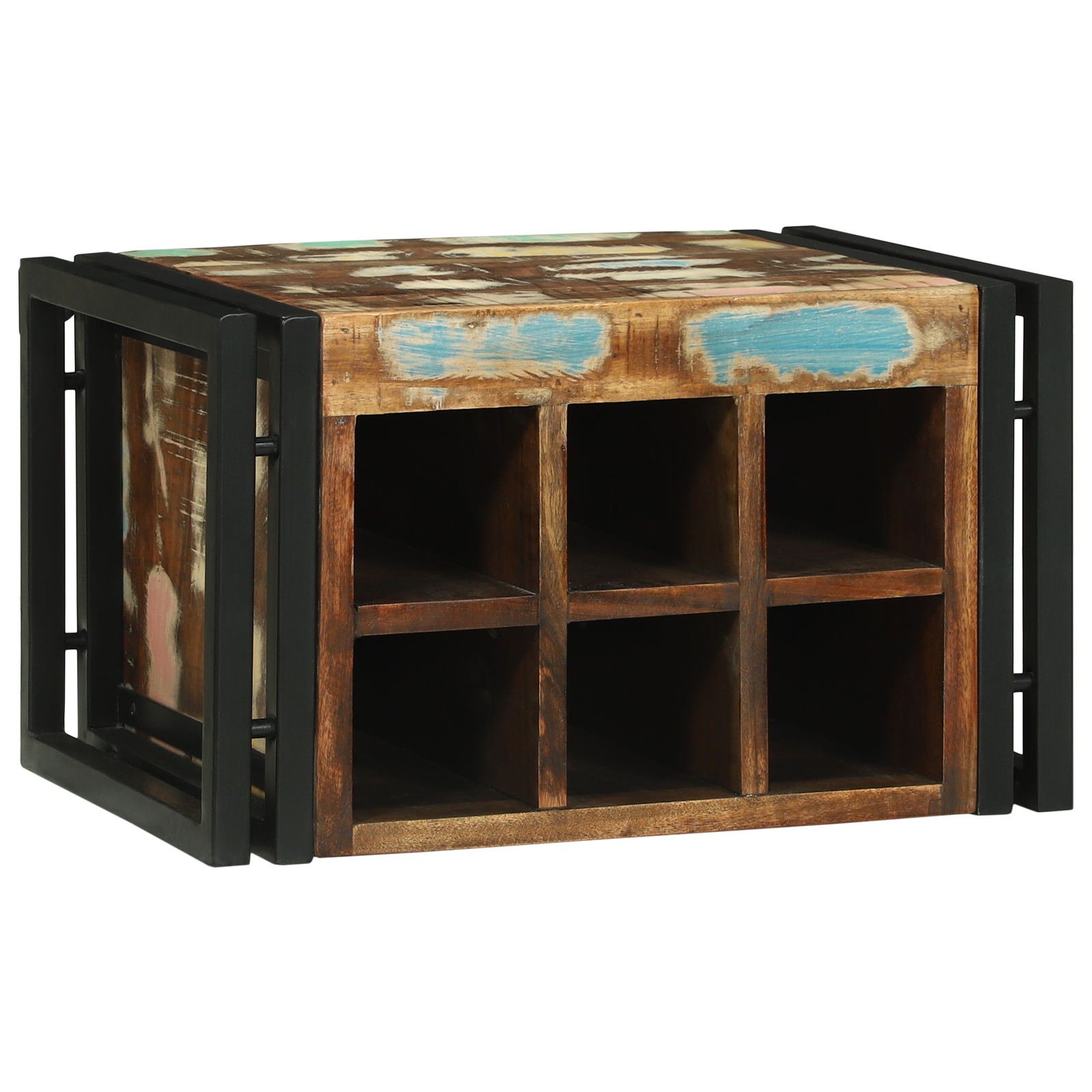 foto del prodotto portabottiglie 46x35x27.5 cm legno massello riciclato