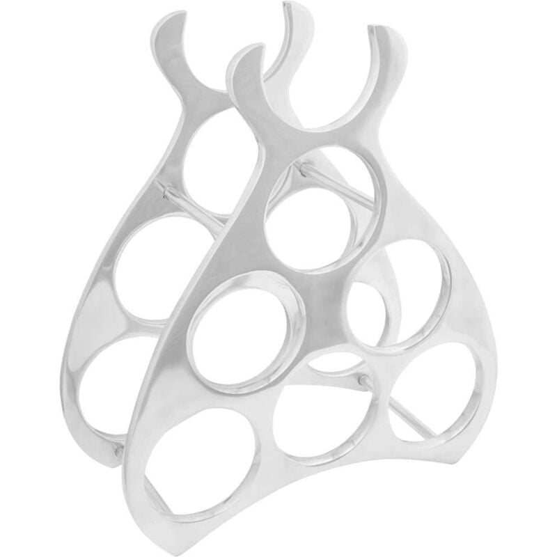 foto del prodotto portabottiglie argento 38 x 33 x 13 cm alluminio vidaxl