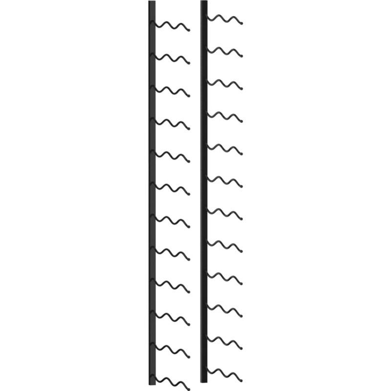 foto del prodotto portabottiglie portabottiglie da parete portabottiglie per 24 bottiglie in ferro nero dec024284
