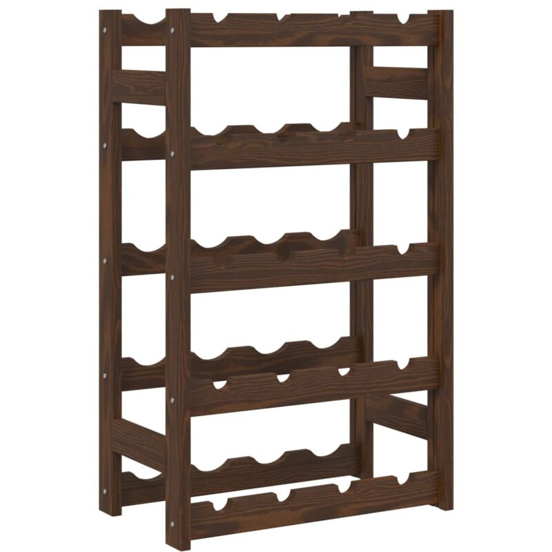 foto del prodotto portabottiglie portabottiglie portabottiglie 5 livelli per 20 bottiglie in legno di pino marrone dec024304