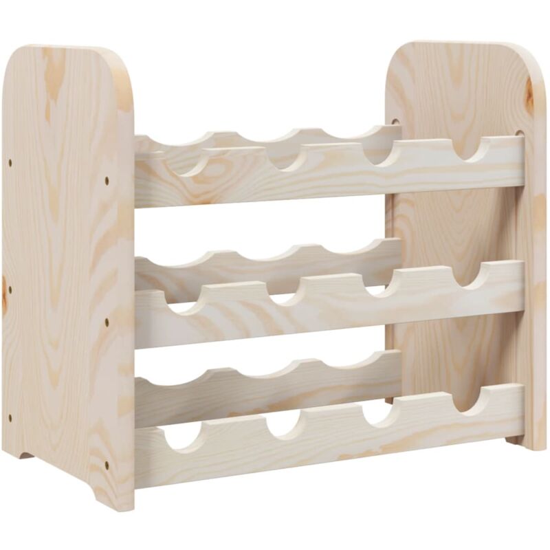 foto del prodotto portabottiglie scaffale per vino per un massimo di 12 bottiglie 43 x 25 x 37 cm in legno di pino dec024354