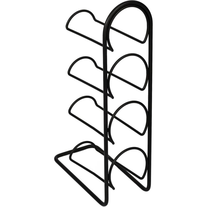 foto del prodotto portabottiglie vino a 4 livelli 43,5 x 11,5 x 21 cm nero 030006315