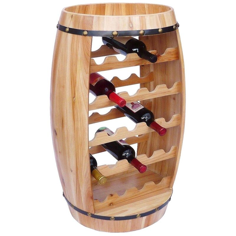 foto del prodotto portabottiglie vino in legno in piedi 0370 botte 80 cm portabottiglie portabottiglie portabottiglie natura bar wine bar dandibo