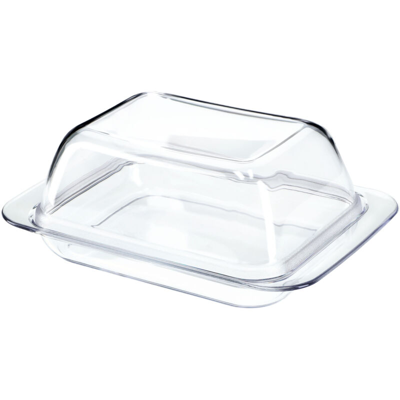 foto del prodotto portaburro in plastica con coperchio, un elegante contenitore per conservare e servire il burro con stile e praticit rettangolare kadax
