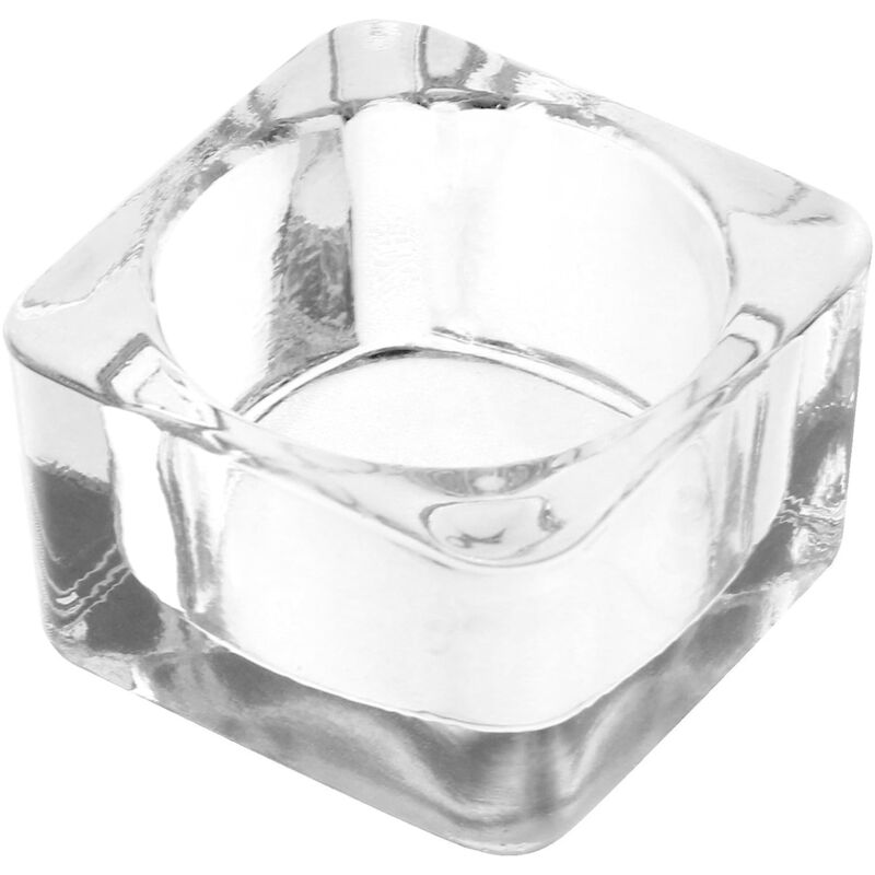 foto del prodotto portacandela in vetro per interno ed esterno da 6 x 6 x 3 cm