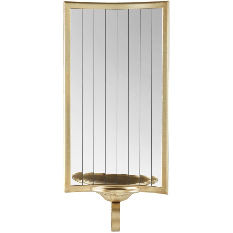 foto del prodotto portacandele da parete per 1 candela con specchio decorazione minimalista oro sobreda
