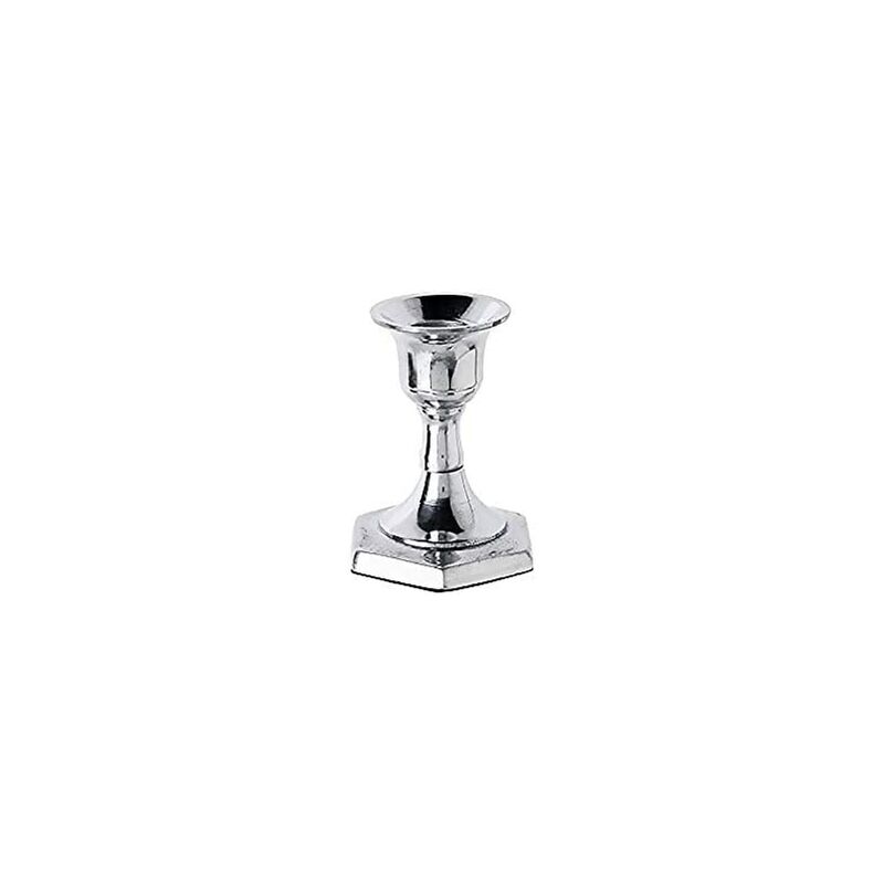 foto del prodotto portacandele in metallo argentato 8x6cm modelli assortiti