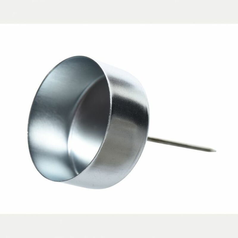 foto del prodotto portacandele metallico argentato d 4,2 x h 7,5 cm