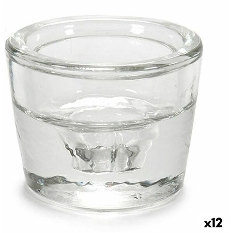 foto del prodotto portacandele trasparente vetro 6 x 4,3 x 6 cm 12 unit 