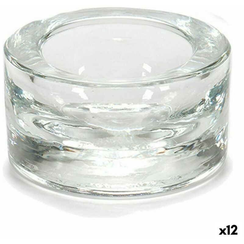 foto del prodotto portacandele trasparente vetro 7 x 3,5 x 7 cm 12 unit 
