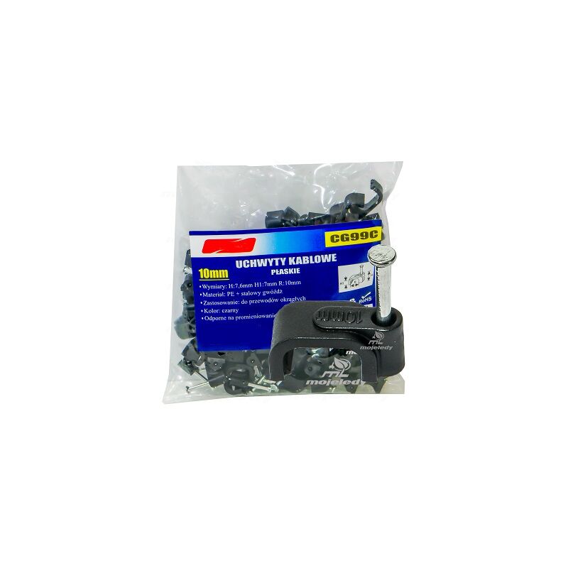 foto del prodotto portacavo piatto nero 10 7 100 pz cg99c