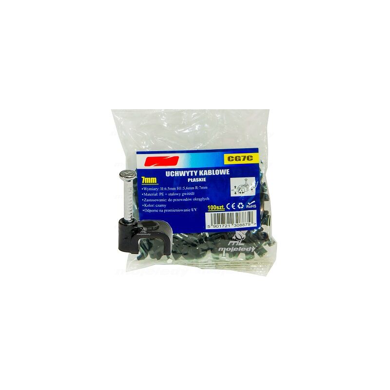 foto del prodotto portacavo piatto nero 5.6 7 100 pz cg7c