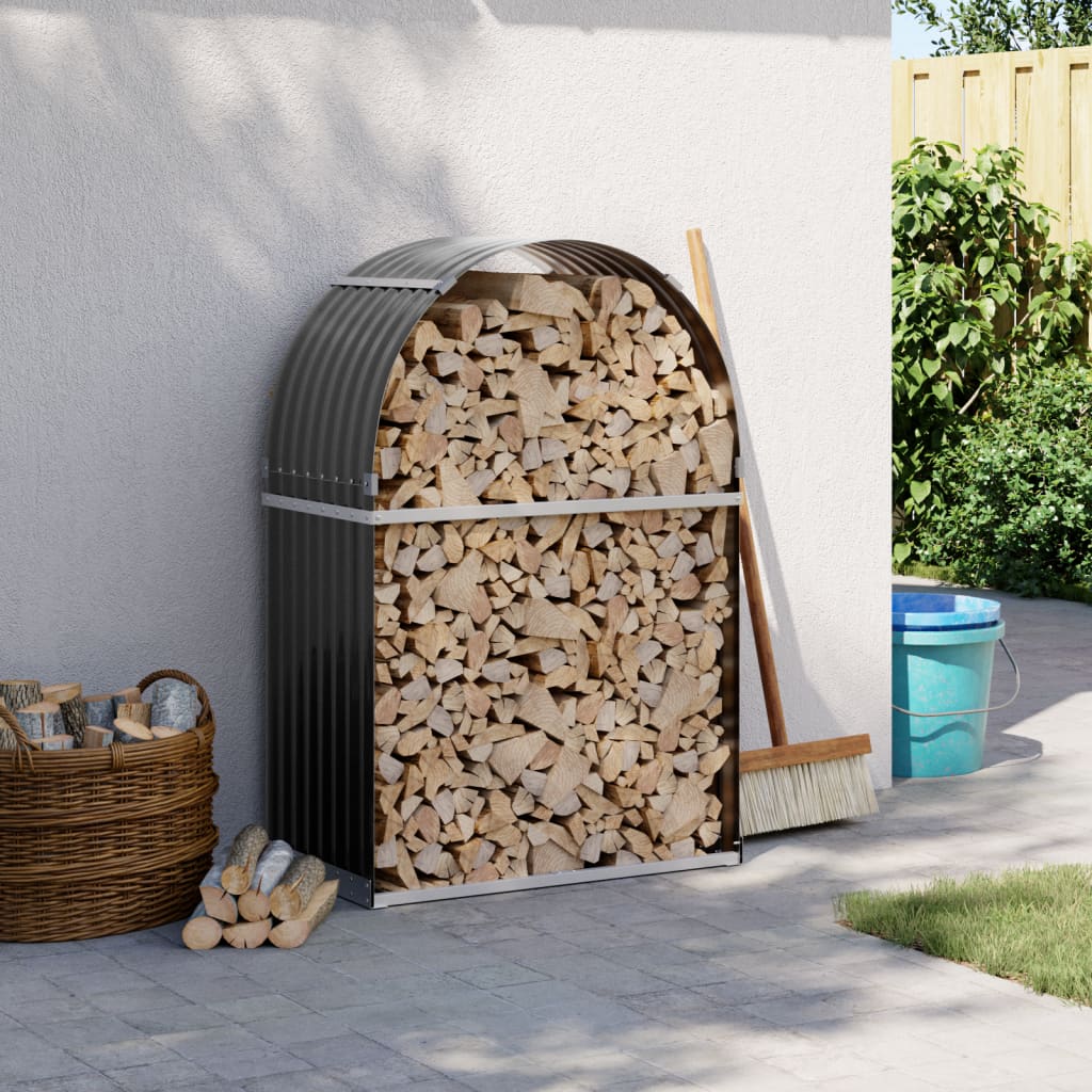 foto del prodotto portaceppi antracite 80x45x120 cm in acciaio zincatocod mxl 132962