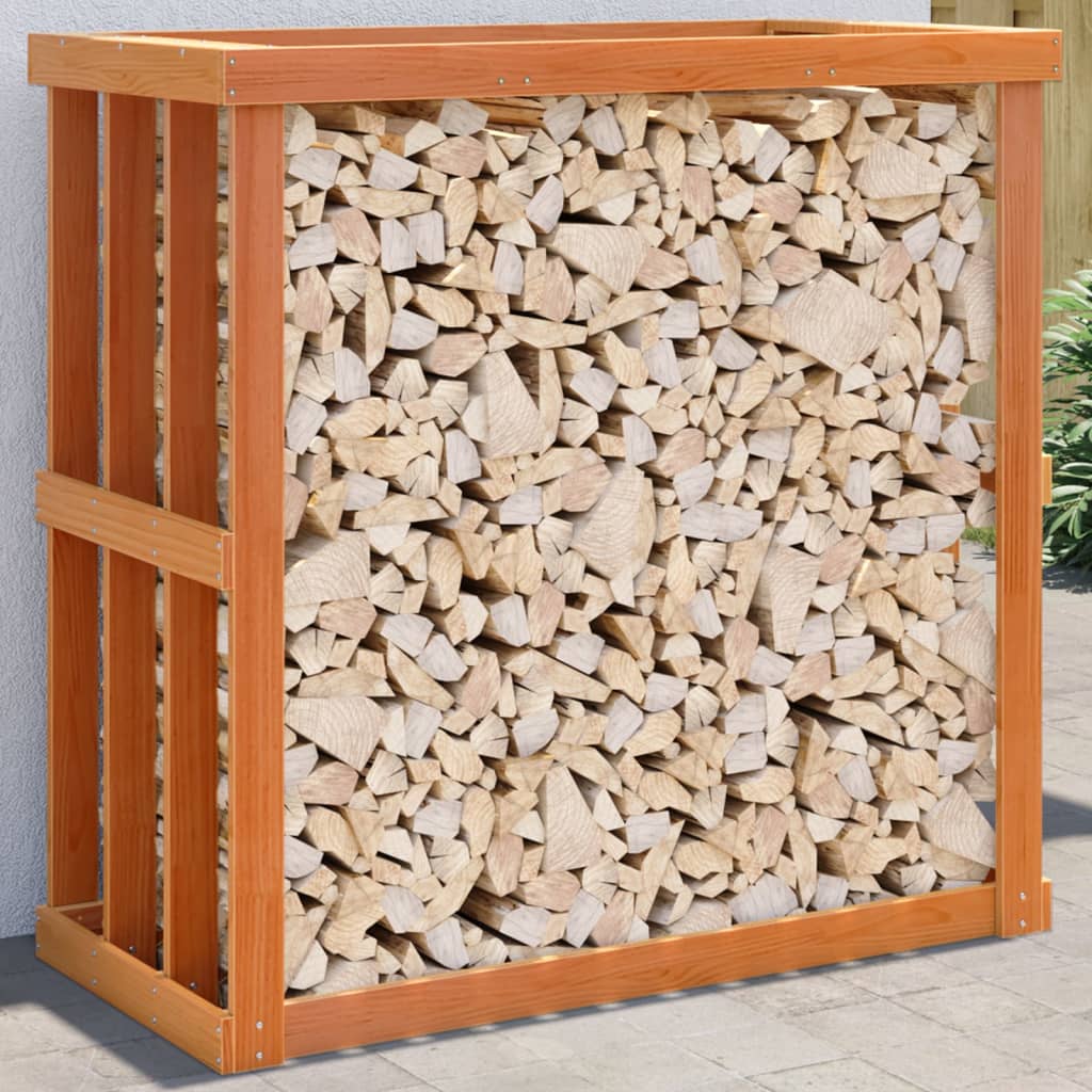 foto del prodotto portaceppi da esterno marrone cera legno massello di pinocod mxl 87159