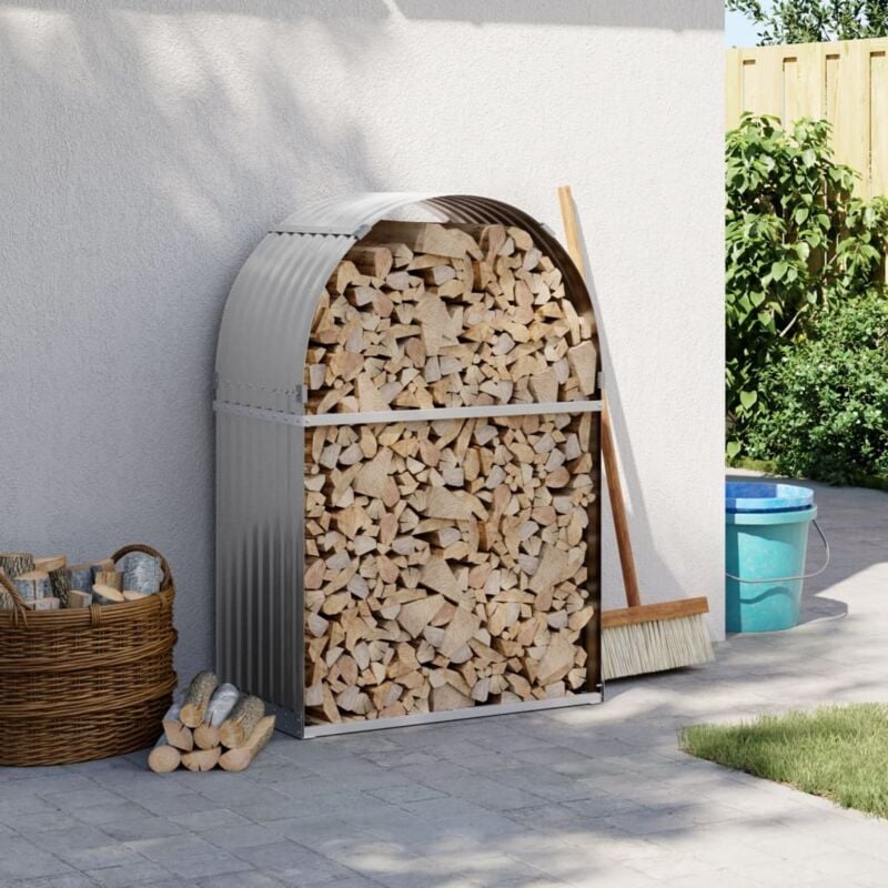 foto del prodotto portaceppi grigio chiaro 80x45x120 cm in acciaio zincato vidaxl